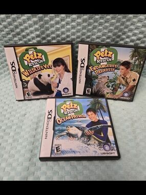 Nintendo Game Petz Rescue 3 Piece Lot